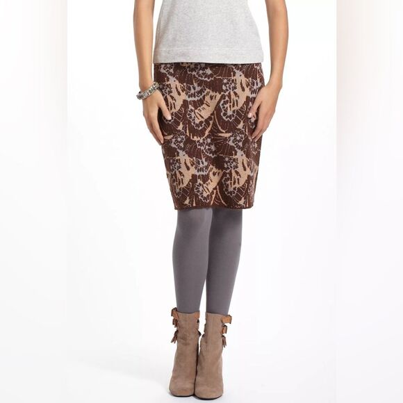 Anthropologie Sparrow Knit Mohair Jacquard Sweater Pencil Skirt Size Medium EUC - Picture 2 of 8